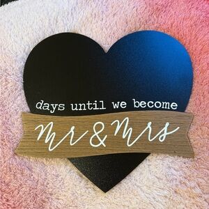 Heart-Shaped Countdown Sign